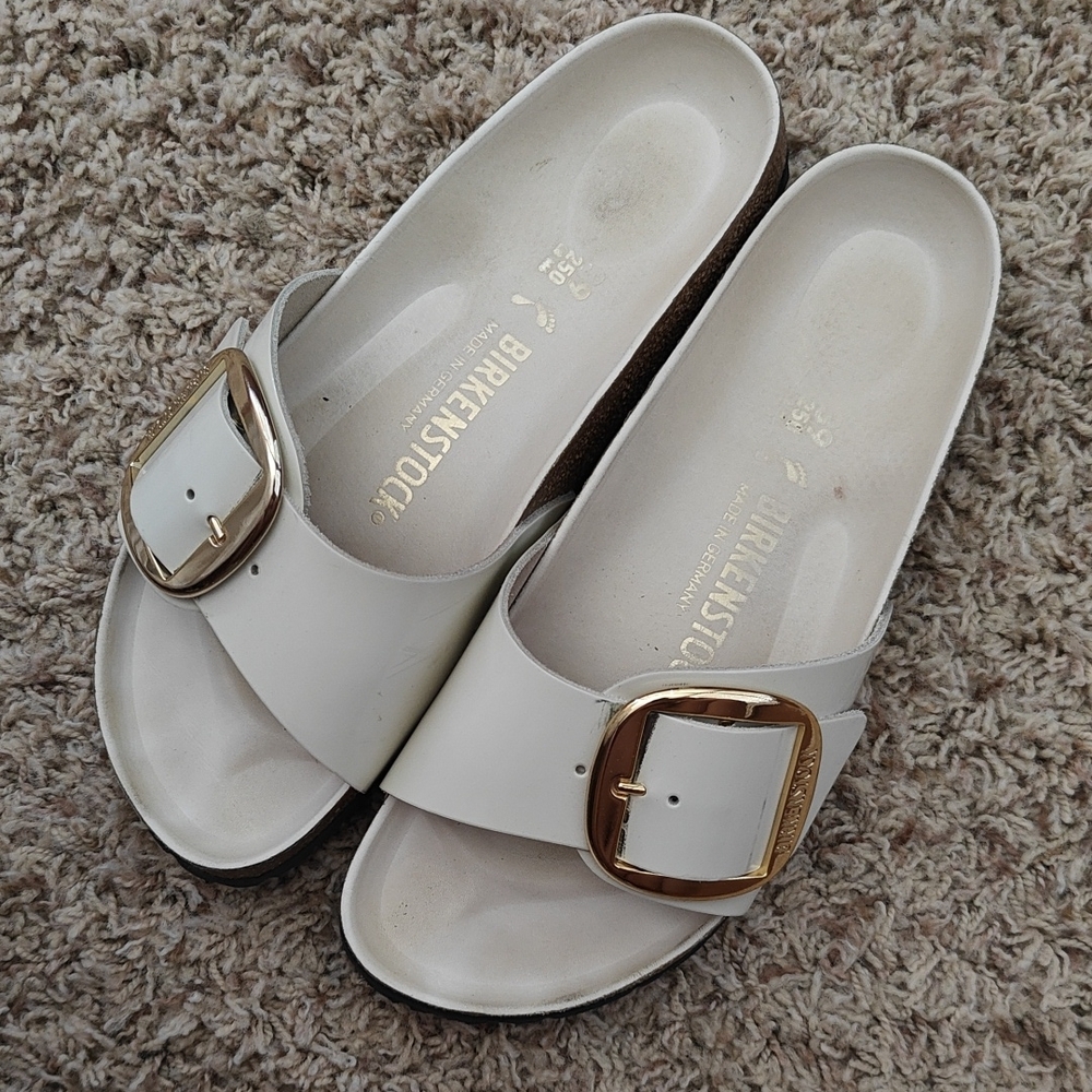 Birkenstock Women's White Slide Sandals